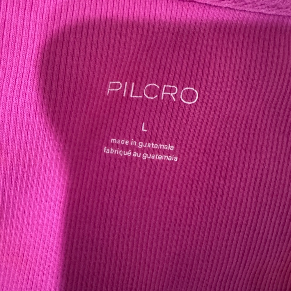 Pilcro Hot Pink Scoop Neck Short Sleeve Tee - Picture 5 of 6